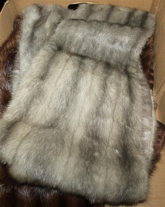 2 mink stoles